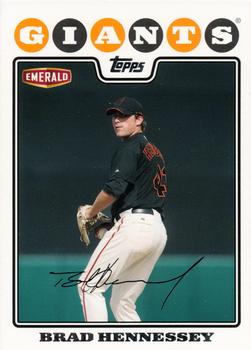 2008 Topps Emerald Nuts San Francisco Giants #SFG19 Brad Hennessey Front