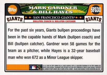 2008 Topps Emerald Nuts San Francisco Giants #SFG30 Mark Gardner / Bill Hayes Back