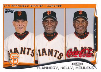 2014 Topps Coca-Cola San Francisco Giants #SF31 Tim Flannery / Roberto Kelly / Hensley Meulens Front