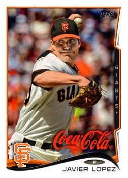2014 Topps Coca-Cola San Francisco Giants #SF9 Javier Lopez Front
