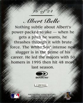 1997 Studio - Master Strokes 8x10 #16 Albert Belle Back