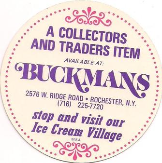1976 Buckmans Discs #NNO Henry Aaron Back