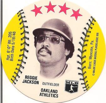 1976 Buckmans Discs #NNO Reggie Jackson Front