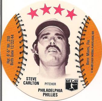 1976 Carousel Discs #NNO Steve Carlton Front