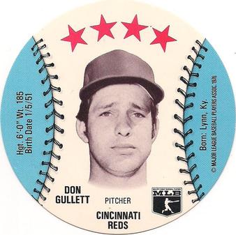 1976 Carousel Discs #NNO Don Gullett Front