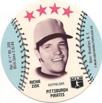 1976 Carousel Discs #NNO Richie Zisk Front