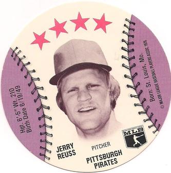 1976 Dairy Isle Discs #NNO Jerry Reuss Front