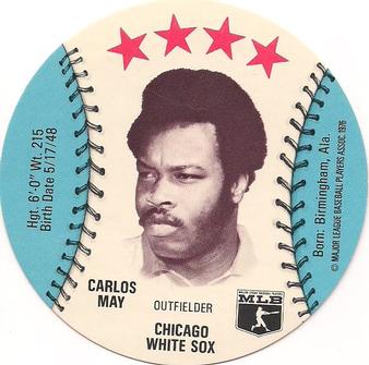 1976 Orbaker's Discs #NNO Carlos May Front