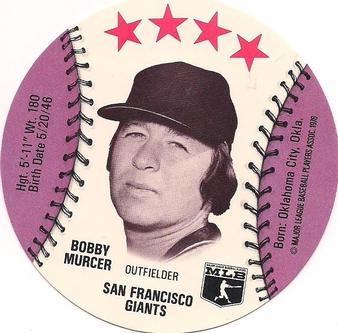 1976 Orbaker's Discs #NNO Bobby Murcer Front