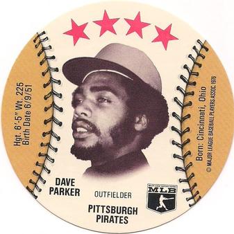 1976 Orbaker's Discs #NNO Dave Parker Front