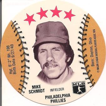 1976 Orbaker's Discs #NNO Mike Schmidt Front
