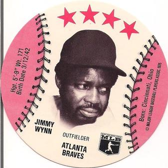 1976 Orbaker's Discs #NNO Jimmy Wynn Front
