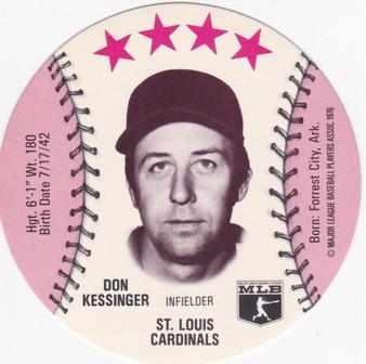 1976 Red Barn Discs #NNO Don Kessinger Front