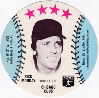 1976 Red Barn Discs #NNO Rick Monday Front