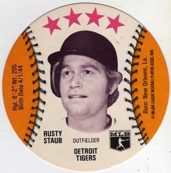 1976 Red Barn Discs #NNO Rusty Staub Front