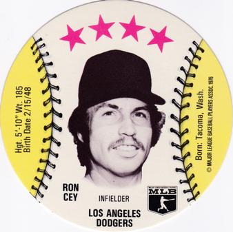1976 Red Barn Discs #NNO Ron Cey Front