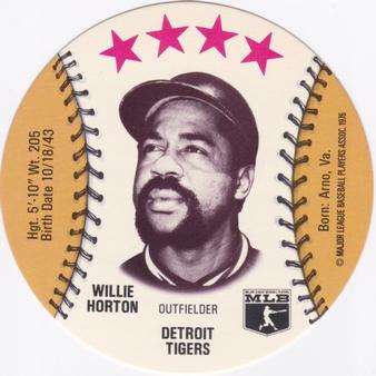 1976 Red Barn Discs #NNO Willie Horton Front