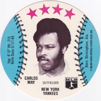 1976 Red Barn Discs #NNO Carlos May Front