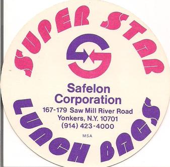 1976 Safelon Super Star Lunch Bags - Safelon Super Star Discs #NNO Doc Medich Back