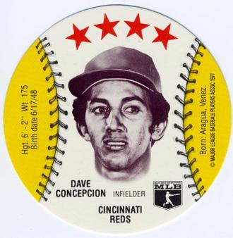 1977 Chilly Willee Discs #NNO Dave Concepcion Front