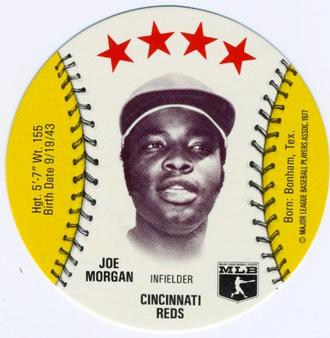 1977 Chilly Willee Discs #NNO Joe Morgan Front
