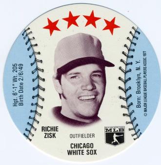 1977 Chilly Willee Discs #NNO Richie Zisk Front