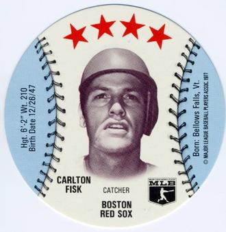 1977 Dairy Isle Discs #NNO Carlton Fisk Front