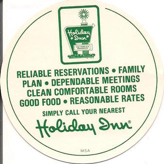 1977 Holiday Inn Discs #NNO Reggie Jackson Back