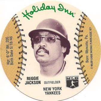 1977 Holiday Inn Discs #NNO Reggie Jackson Front