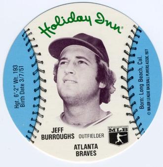 1977 Holiday Inn Discs #NNO Jeff Burroughs Front