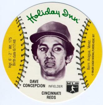 1977 Holiday Inn Discs #NNO Dave Concepcion Front