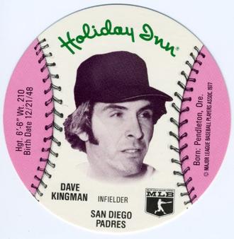 1977 Holiday Inn Discs #NNO Dave Kingman Front