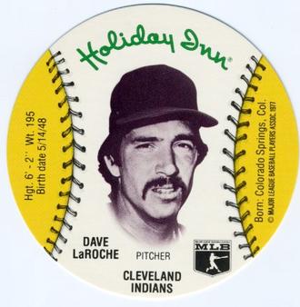 1977 Holiday Inn Discs #NNO Dave LaRoche Front