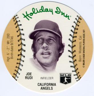 1977 Holiday Inn Discs #NNO Joe Rudi Front