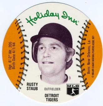 1977 Holiday Inn Discs #NNO Rusty Staub Front