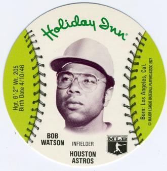 1977 Holiday Inn Discs #NNO Bob Watson Front