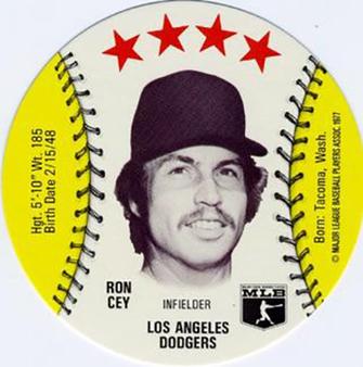 1977 MSA Blank Back Discs #NNO Ron Cey Front