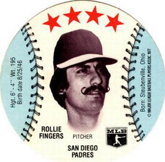 1977 MSA Blank Back Discs #NNO Rollie Fingers Front