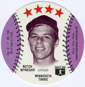 1977 MSA Blank Back Discs #NNO Butch Wynegar Front