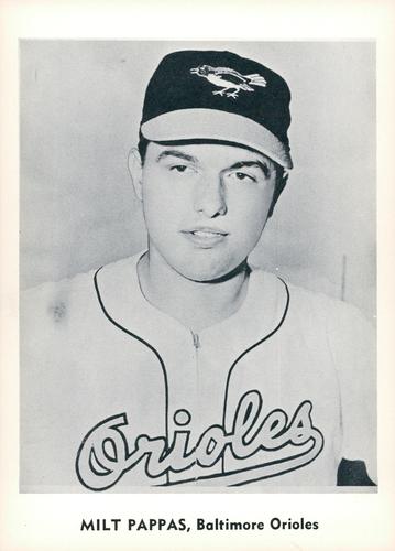 1960 Jay Publishing Baltimore Orioles Set A #NNO Milt Pappas Front