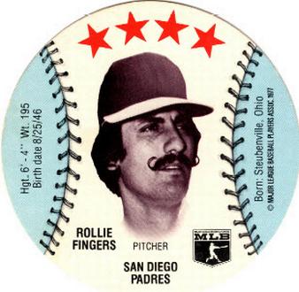 1977 Saga Discs #NNO Rollie Fingers Front