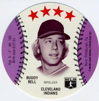 1977 Wendy's Discs #NNO Buddy Bell Front