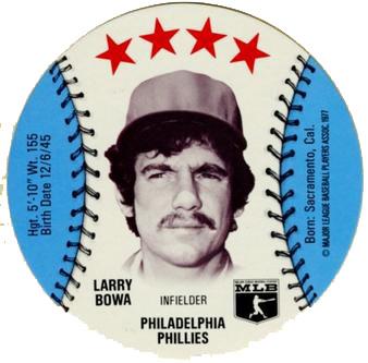 1977 Wendy's Discs #NNO Larry Bowa Front