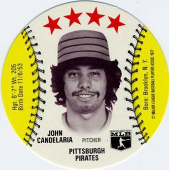 1977 Wendy's Discs #NNO John Candelaria Front