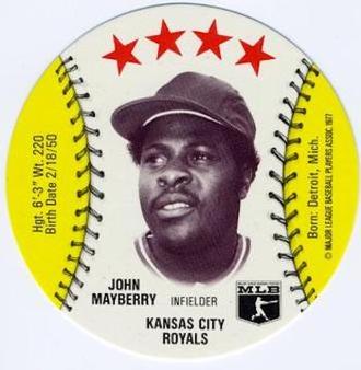 1977 Wendy's Discs #NNO John Mayberry Front