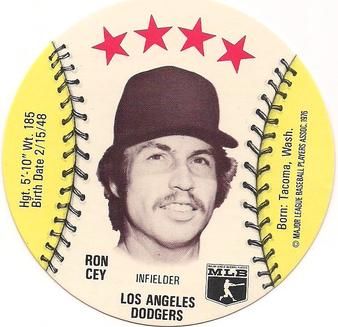 1977 Zip'z Discs #NNO Ron Cey Front