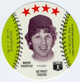 1977 Zip'z Discs #NNO Mark Fidrych Front