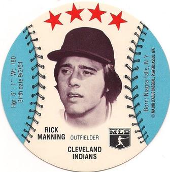 1977 Zip'z Discs #NNO Rick Manning Front