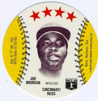 1977 Zip'z Discs #NNO Joe Morgan Front