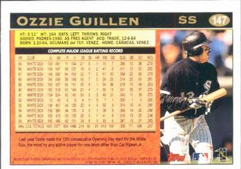 1997 Topps #147 Ozzie Guillen Back